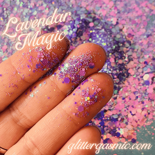 Glitter Lavender Magic holo for pens candles earrings clay resin mugs slime tumblers nail art 2 oz