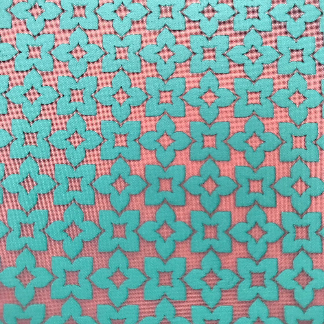 Polymer Clay Silk Screen Stencil Silkscreen Flowers in the Wind Floral Polymer Clay Silk Screen Stencil
