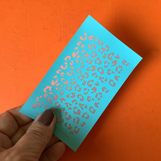 Polymer Clay Silk Screen Stencil Silkscreen Big Cat Spots Leopard Cheetah