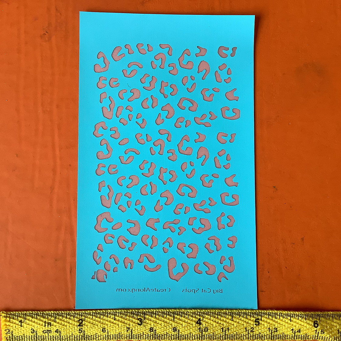 Polymer Clay Silk Screen Stencil Silkscreen Big Cat Spots Leopard Cheetah