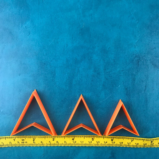 Arrow Head shape Jewelry Sized set of 3 polymer clay Cutters