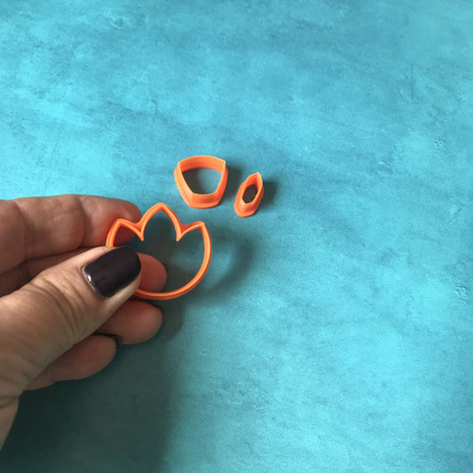 Bellflower Drop polymer clay cutter set jewelry earrings pendant small sharp clay cutters