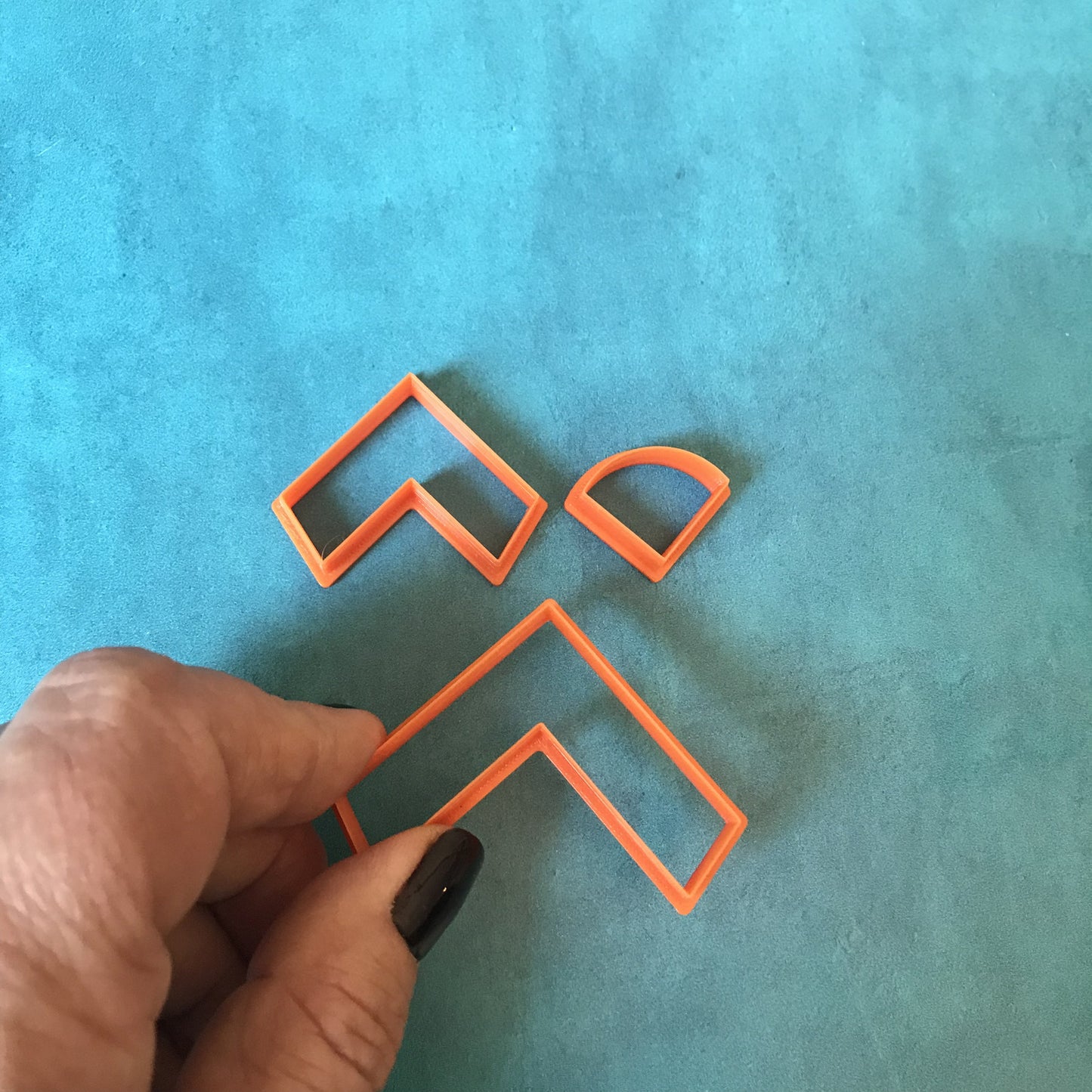 Chevron set of 3 graduated size Jewelry Sized polymer clay Cutters