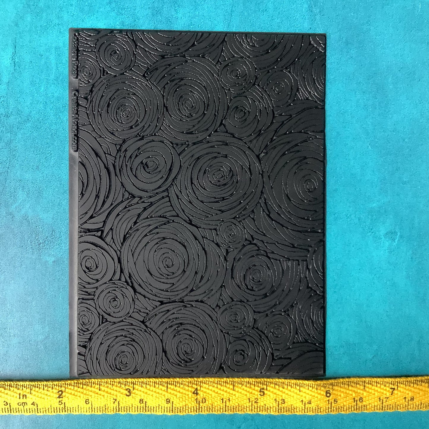 Cottage Rose Rubber Stamp Texture Sheet Mat for polymer clay metal clay mixed media art