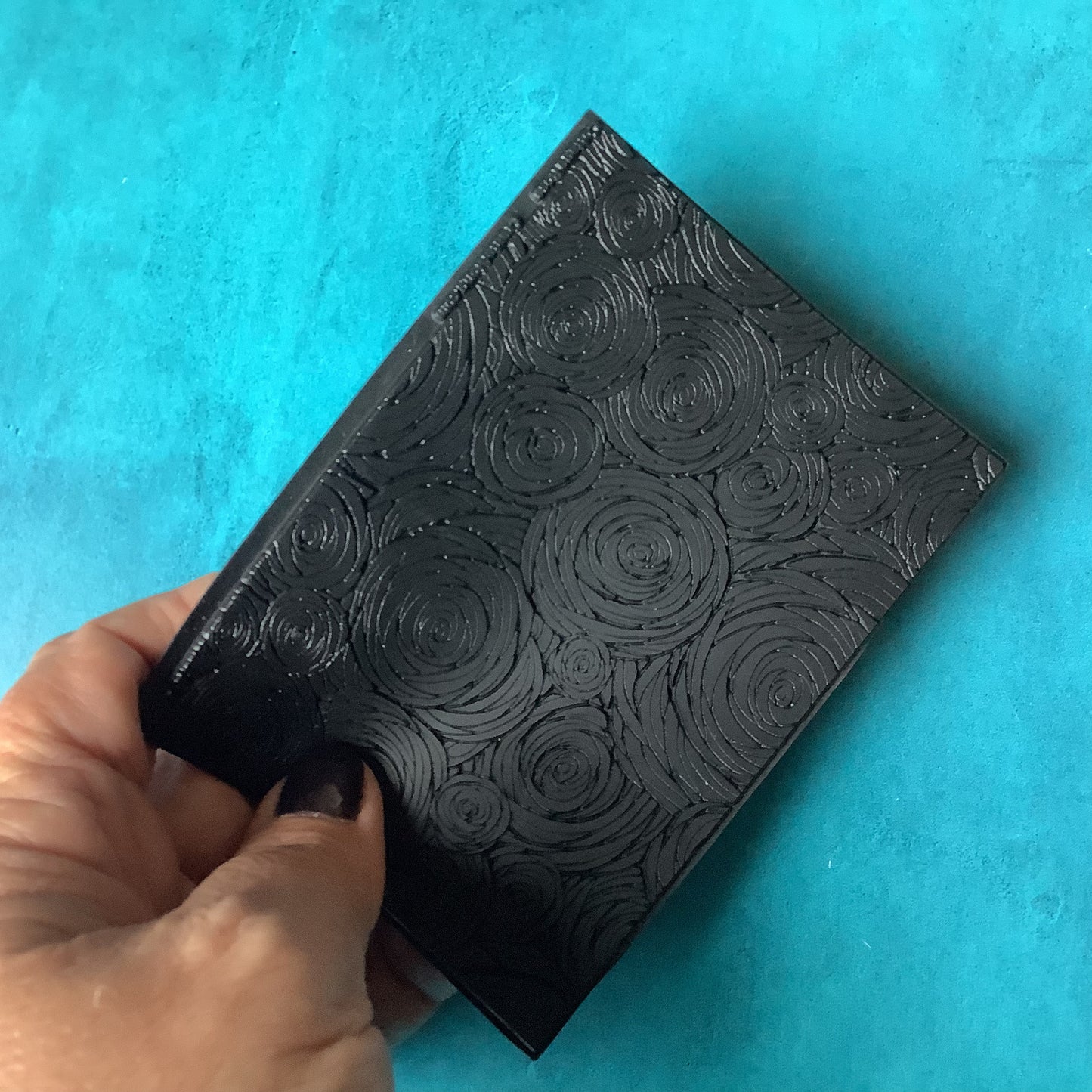 Cottage Rose Rubber Stamp Texture Sheet Mat for polymer clay metal clay mixed media art