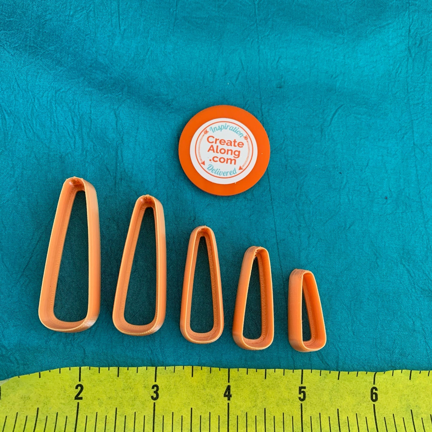 Wide Drop basics polymer clay cutter set of 5 collar