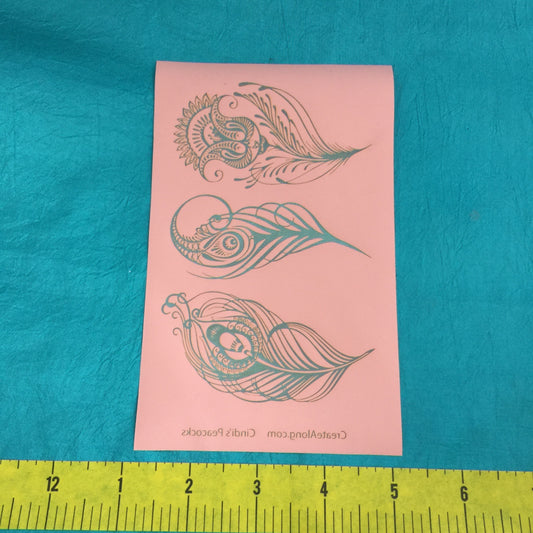 Silkscreen Cindi's Paisley Peacock Feathers polymer clay stencil - Polymer Clay TV tutorial and supplies