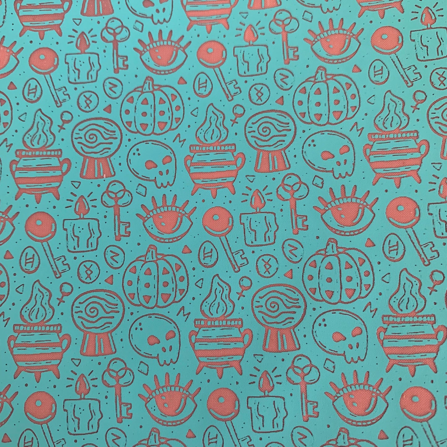 Mystical Realms Halloween Silk Screen Stencil for Polymer Clay, Art Jewelry, Mixed Media