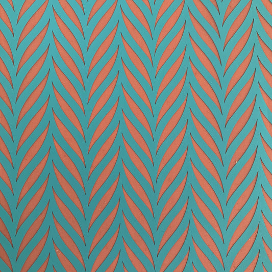 Silk Screen Reach Out and Grow chevron Stencil For Polymer Clay jewelry mixed media