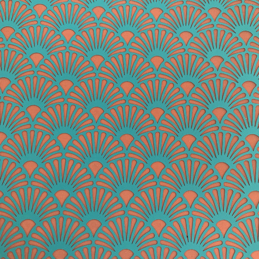 Silk Screen Light the Way Art Deco fans Stencil For Polymer Clay jewelry mixed media