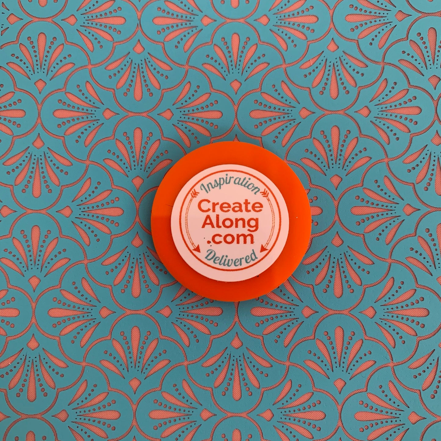 Silk Screen Scalo-Fan Stencil For Polymer Clay jewelry mixed media