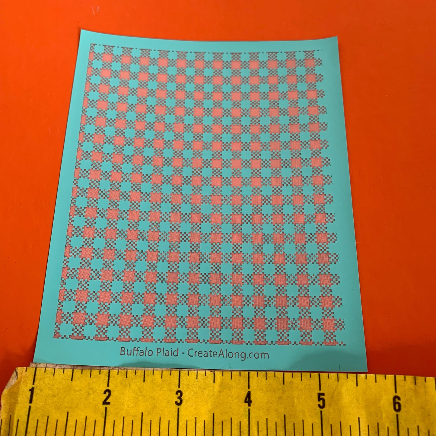 Silk Screen Buffalo Plaid Checkered Stencil for Polymer Clay, Art Jewelry, Mixed Media