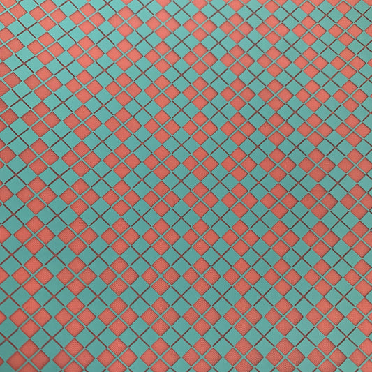 Silk Screen Tartan Scottish kilt Stencil for Polymer Clay, Art Jewelry, Mixed Media