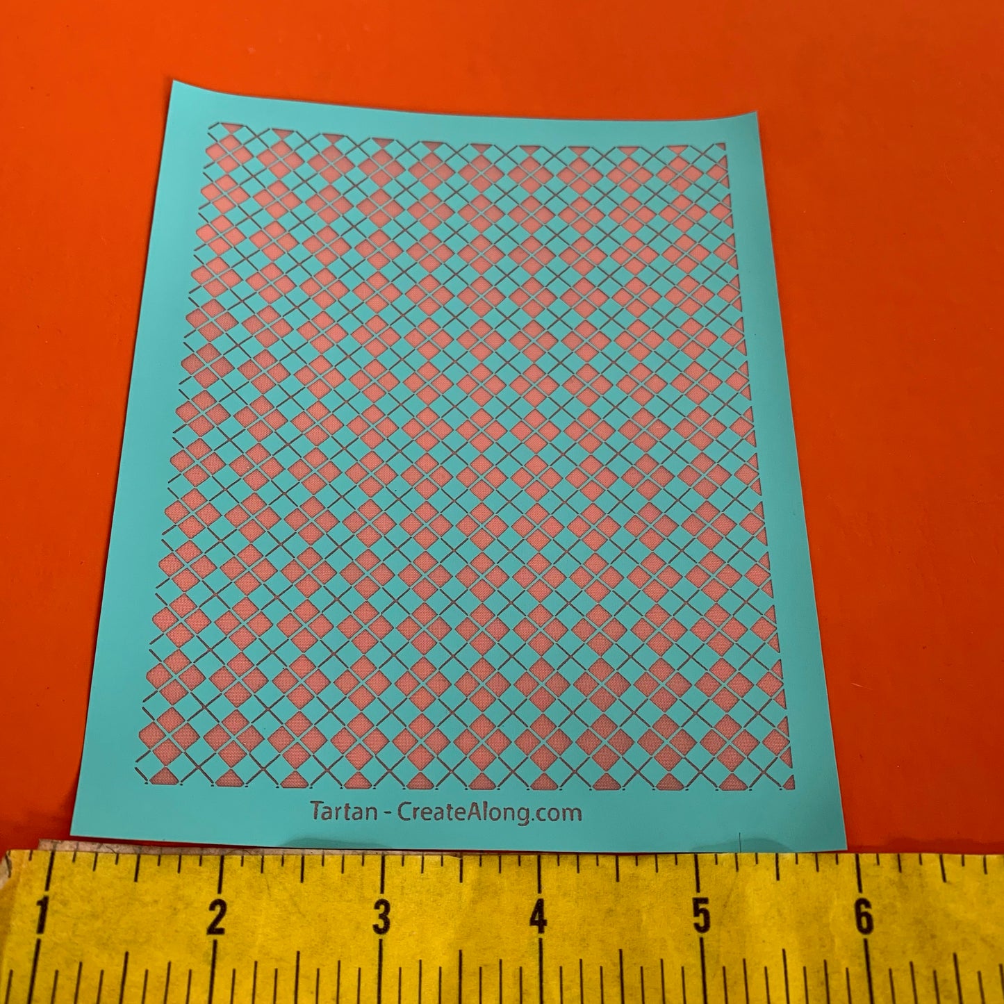 Silk Screen Tartan Scottish kilt Stencil for Polymer Clay, Art Jewelry, Mixed Media