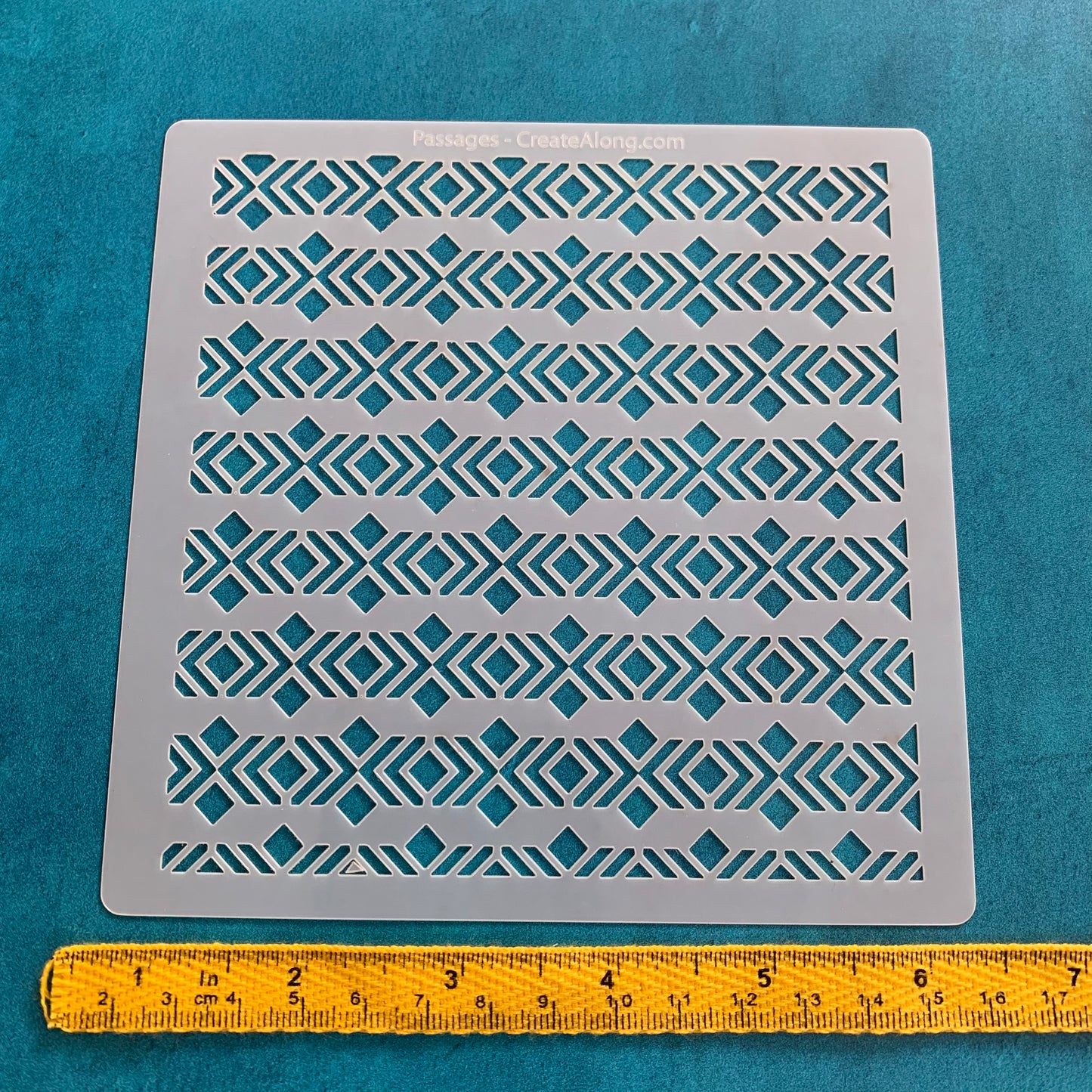 Passages Southwestern design Mylar Stencil great for Polymer Clay Art Jewelry Mixed Media