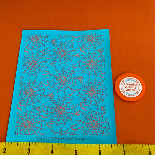 Silk Screen Spider Webs  Stencil for Polymer Clay, Art Jewelry, Mixed Media