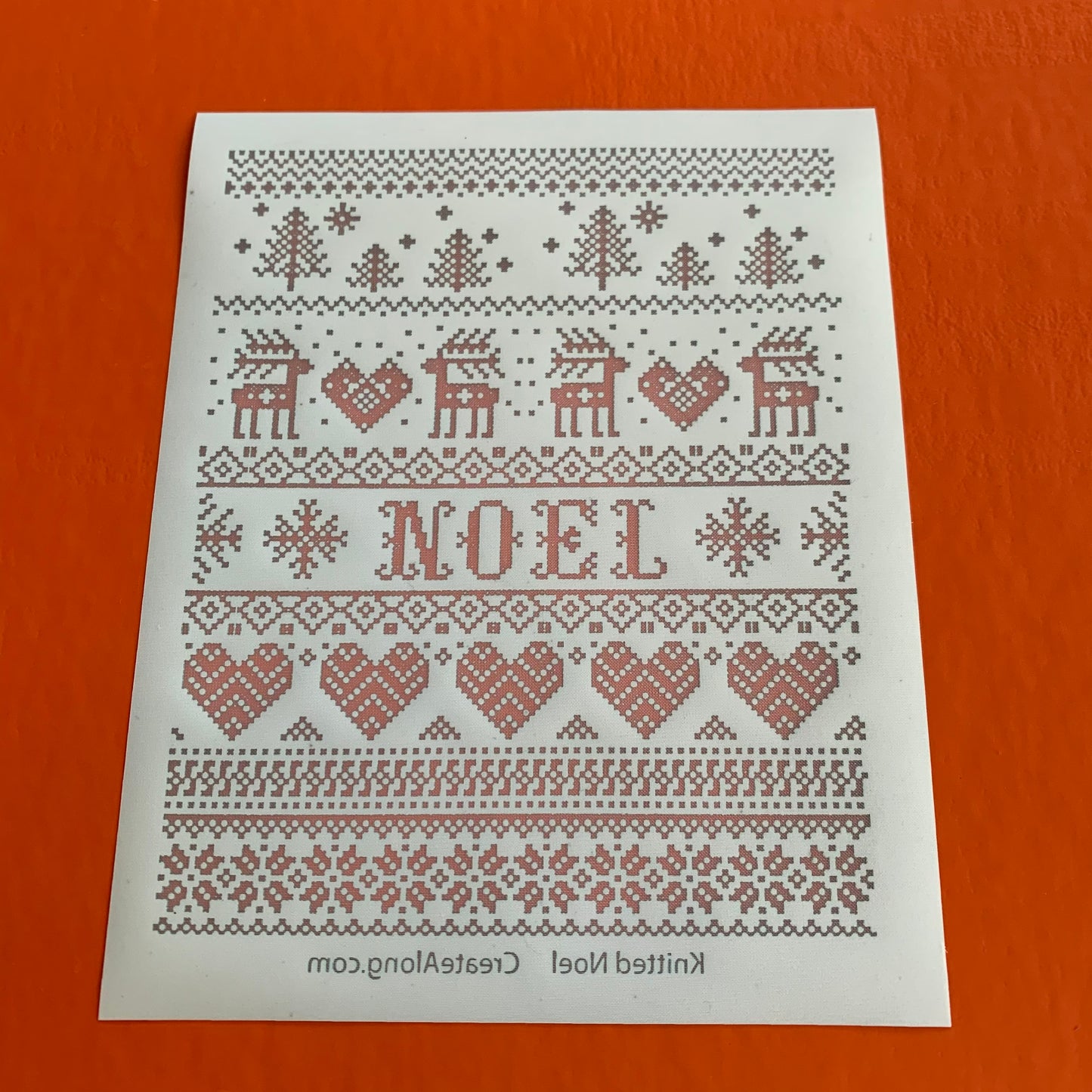 Knitted Noel Reindeer Knit Hearts Tree Silk Screen Stencil for Polymer Clay, Art Jewelry, Mixed Media