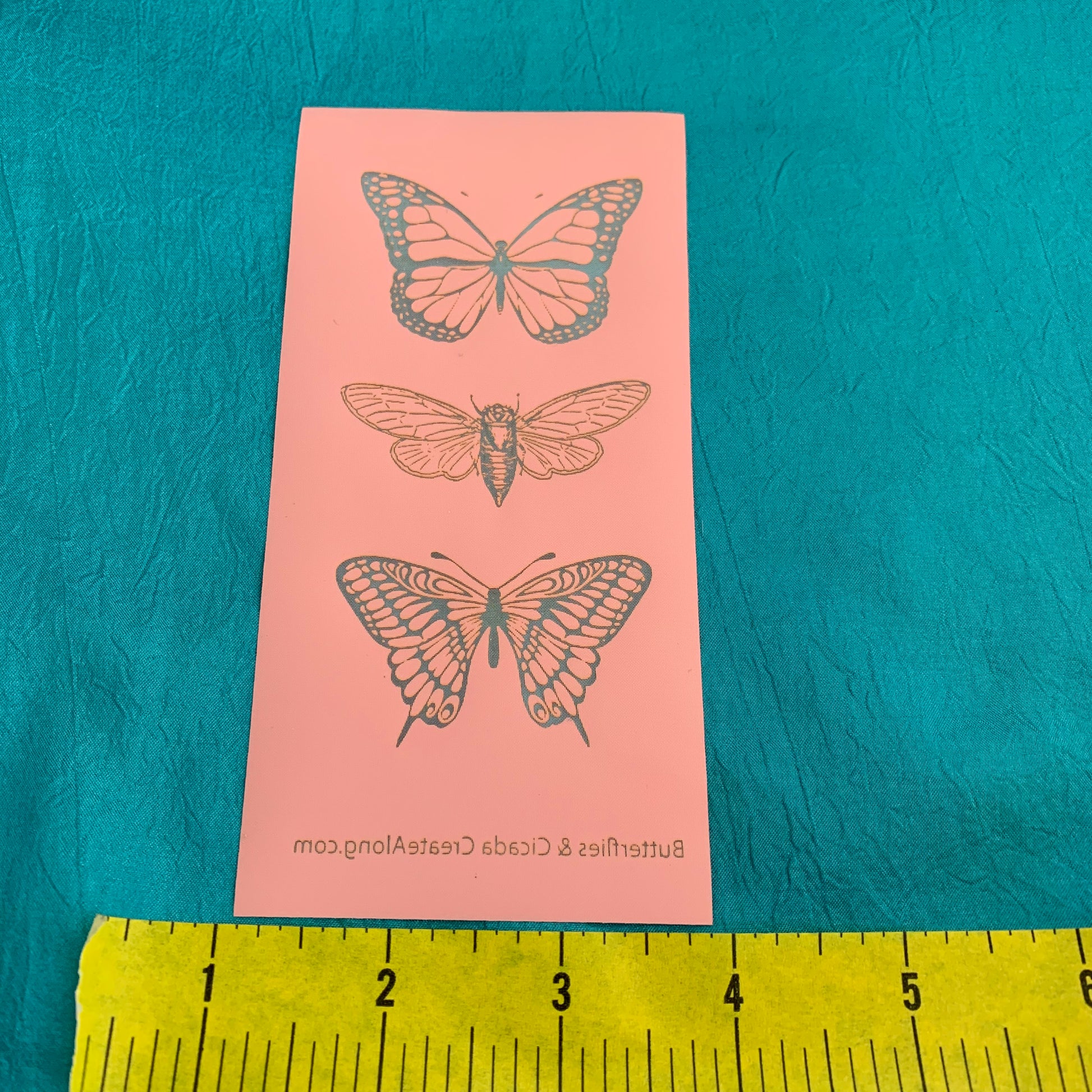 Silkscreen Polymer Clay Butterflies Trading Coins Stencil great for art jewelry and mixed media - Polymer Clay TV tutorial and supplies