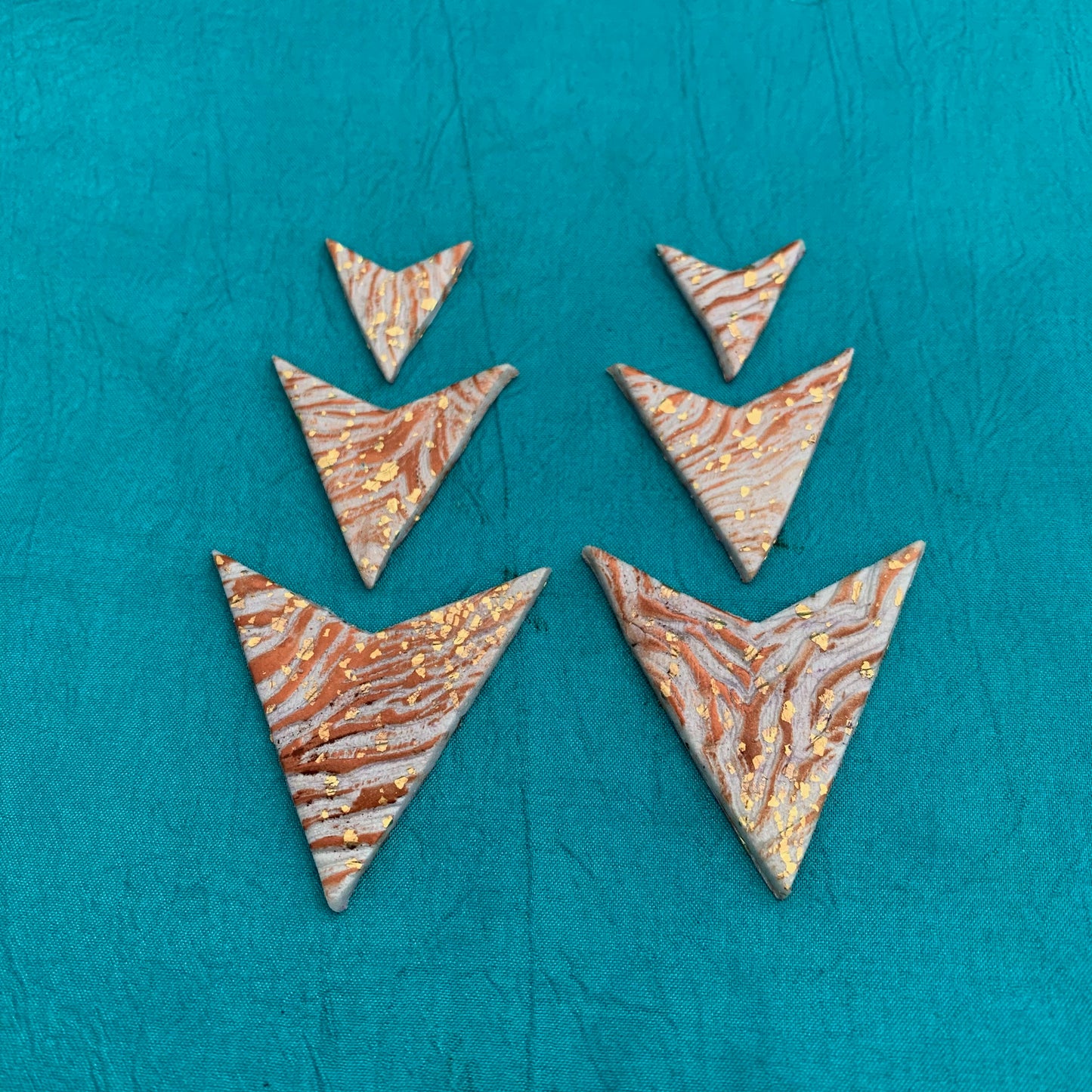 Arrow Head shape Jewelry Sized set of 3 polymer clay Cutters