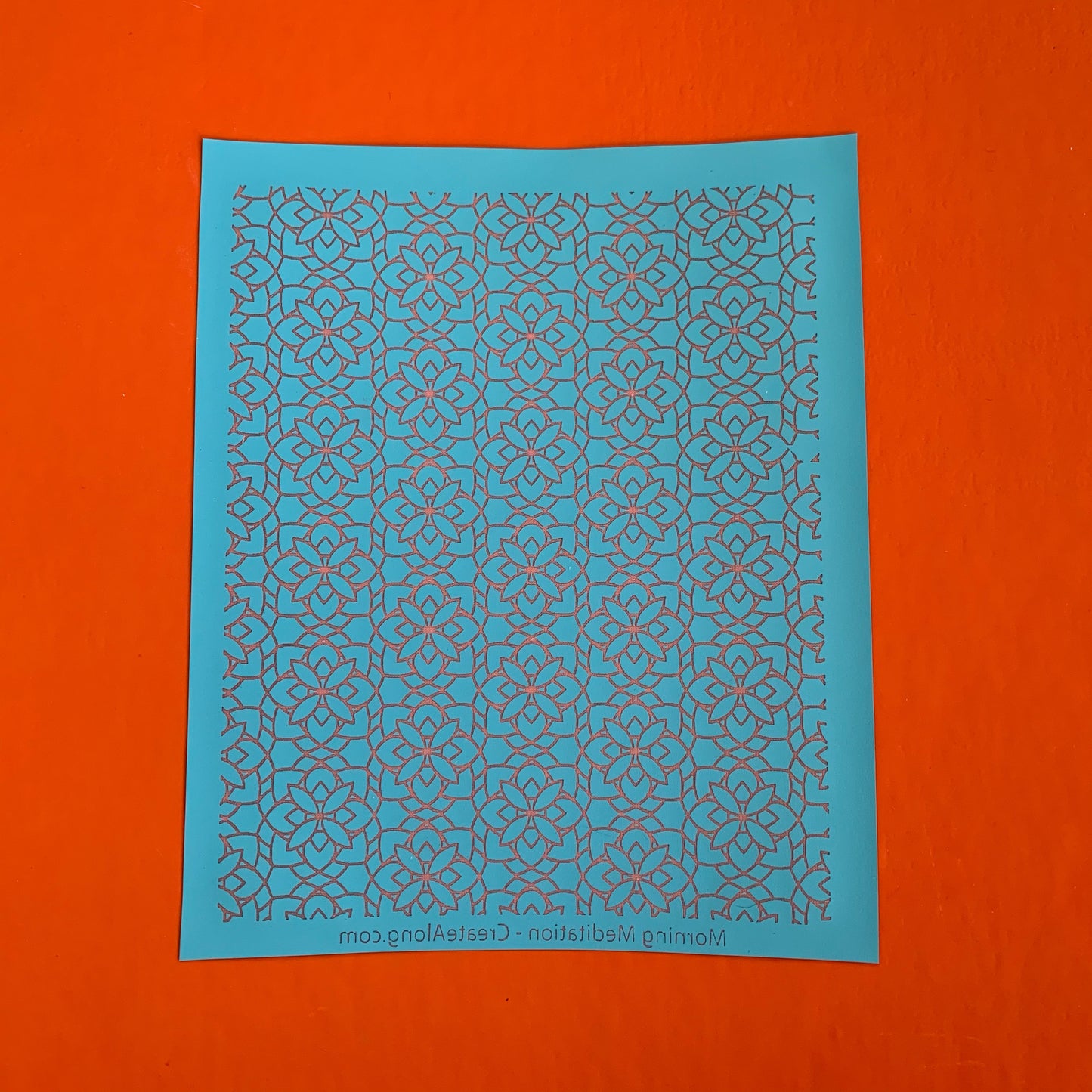 Silk Screen Morning Meditation mandala Stencil for Polymer Clay, Art Jewelry, Mixed Media