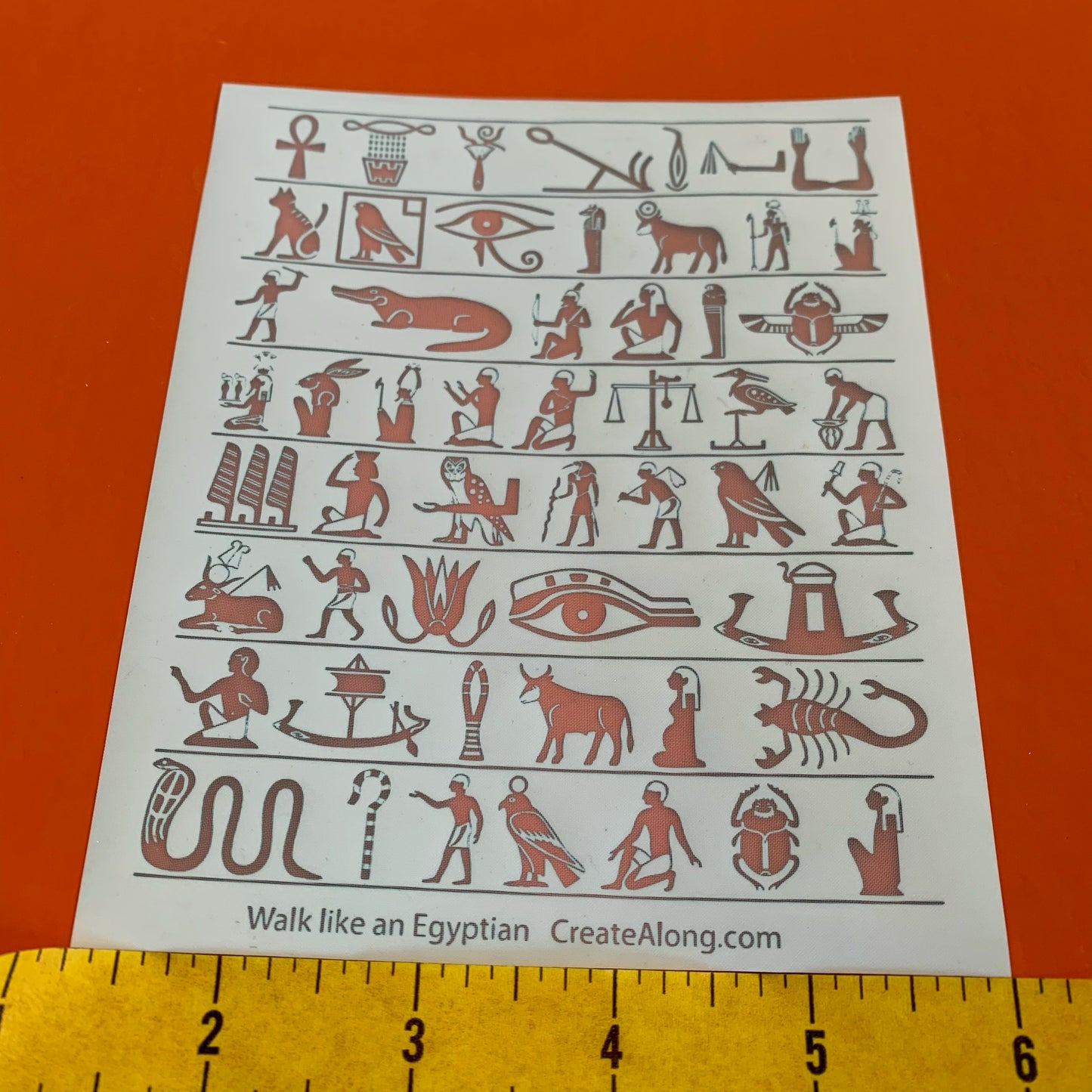 Silk Screen Walk Like an Egyptian Stencil For Polymer Clay