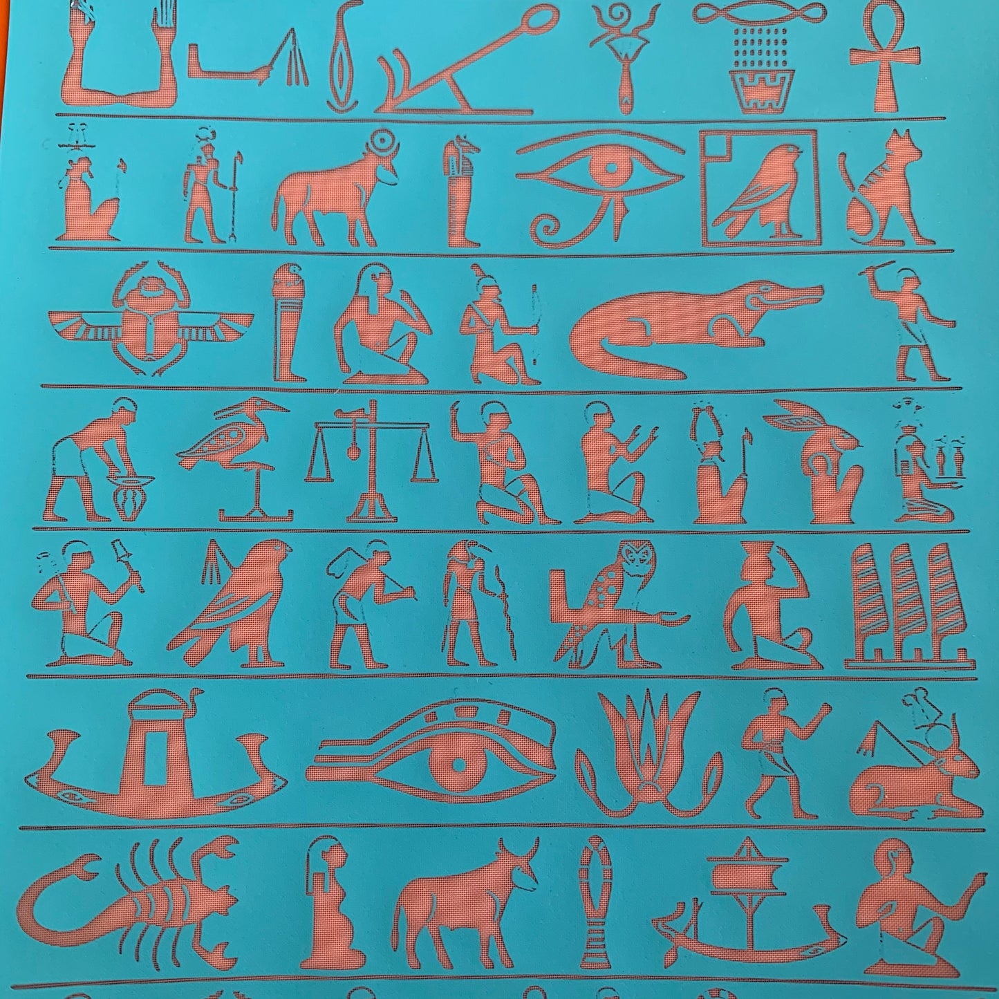 Silk Screen Walk Like an Egyptian Stencil For Polymer Clay