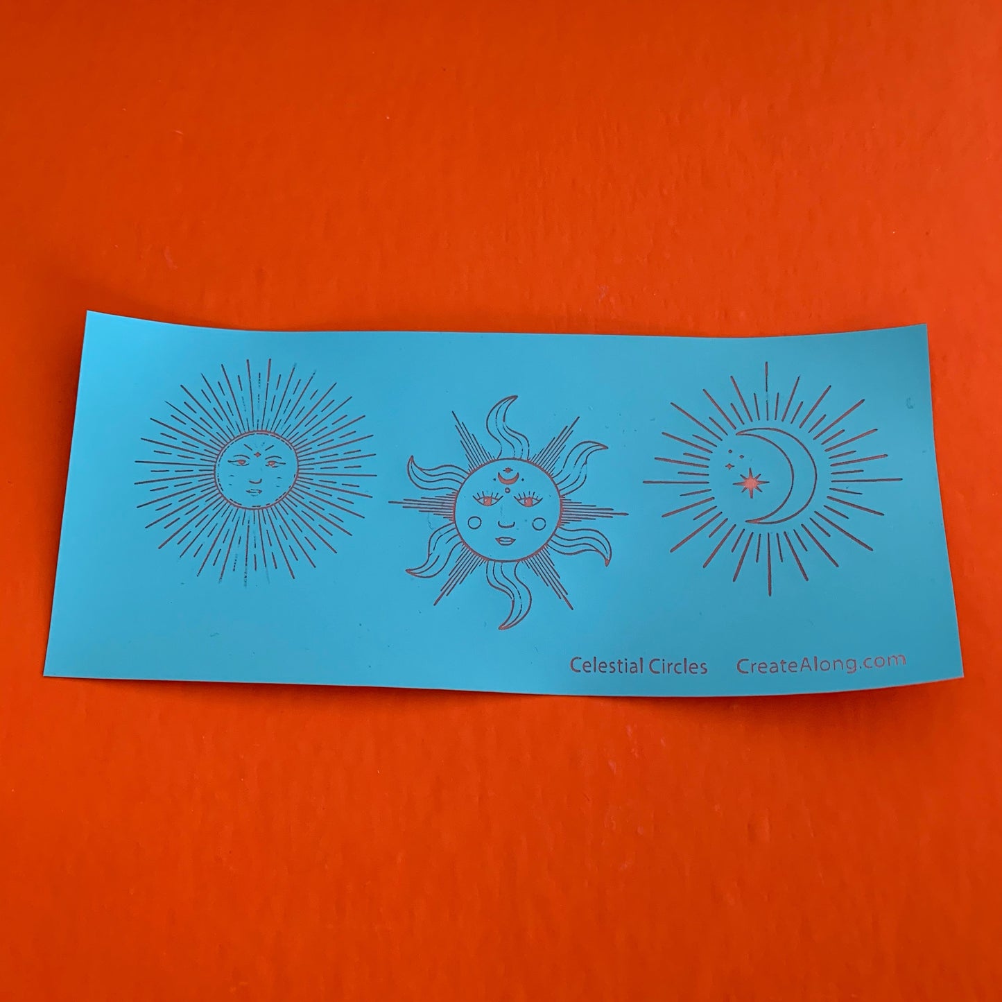 Silkscreen Polymer Celestial Circles Stencil for polymer clay