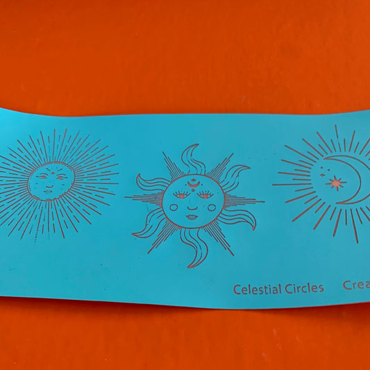 Silkscreen Polymer Celestial Circles Stencil for polymer clay
