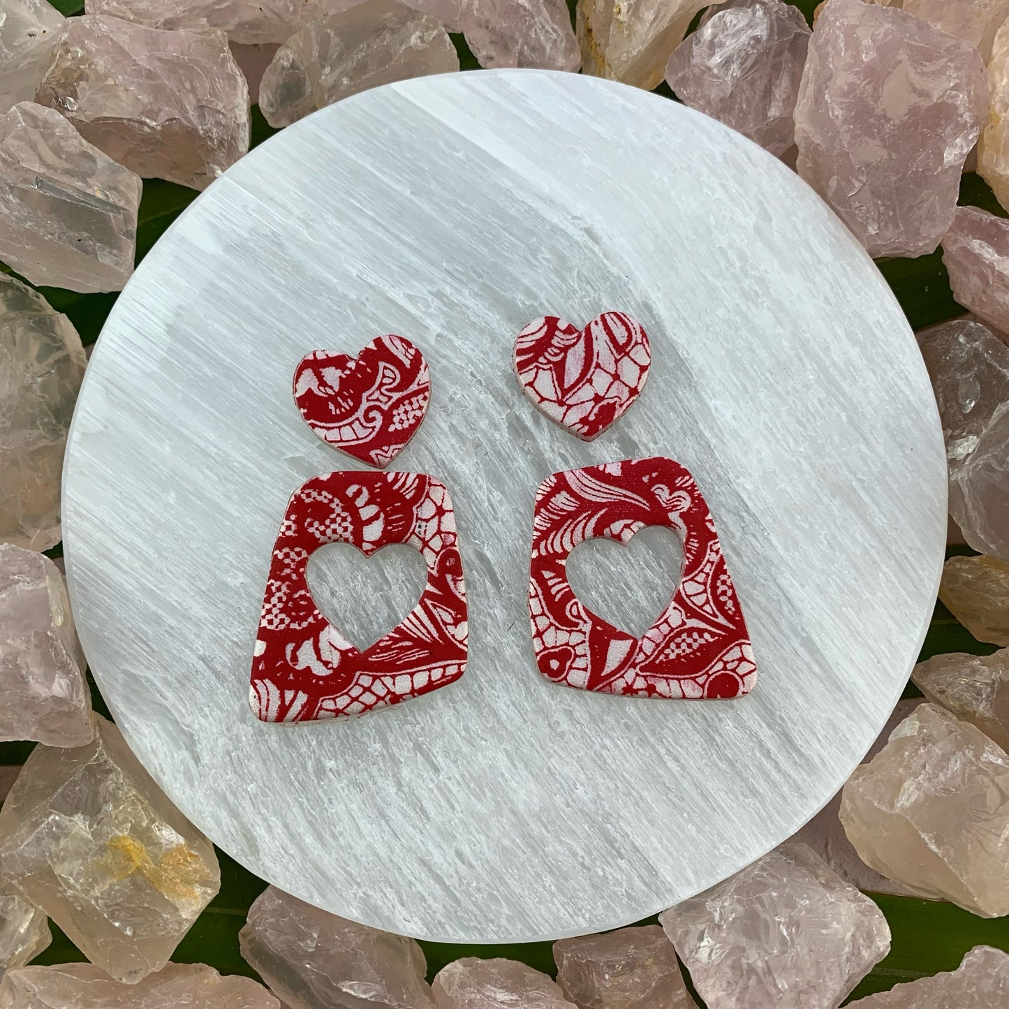Heart’s Desire Earring Valentine's Day donut polymer clay earrings cutter set
