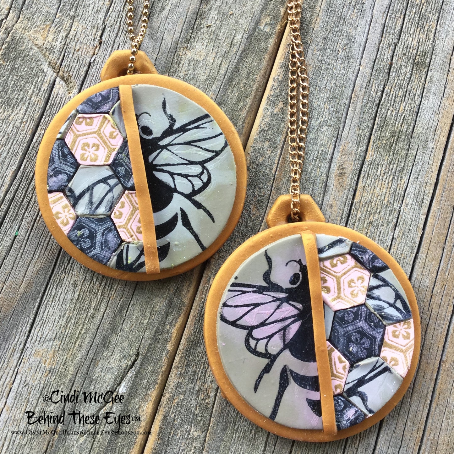 Cindis 4 Bees, polymerclay Silckscreen,stencil