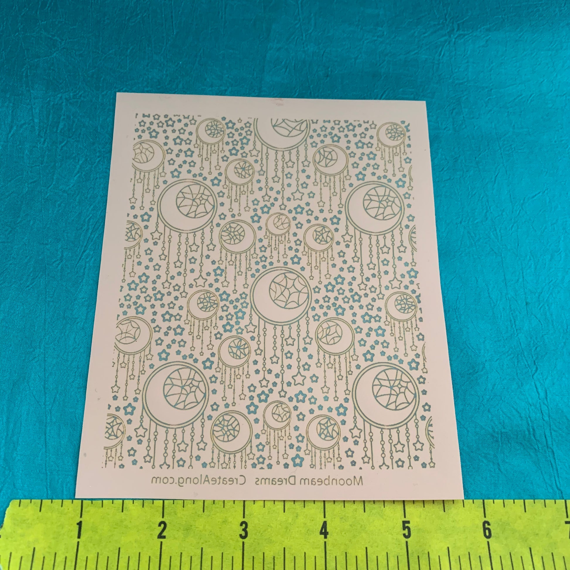 Silkscreen Stencil Moonbeam Dreams for Polymer Clay and Mixed Media - Polymer Clay TV tutorial and supplies