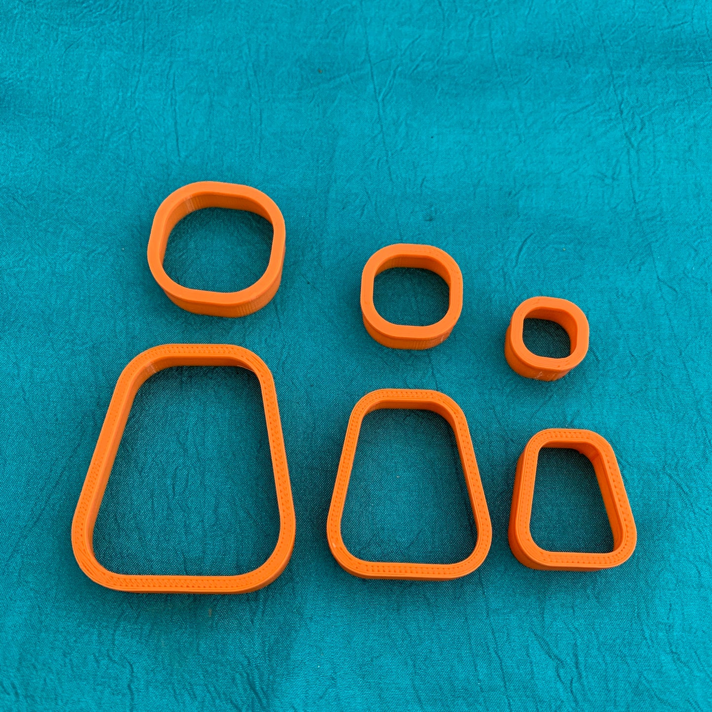 Rounded Possibilities graduated Collar Jewelry Sized set of 6 Polymer Clay Cutters and Mixed Media - Polymer Clay TV tutorial and supplies