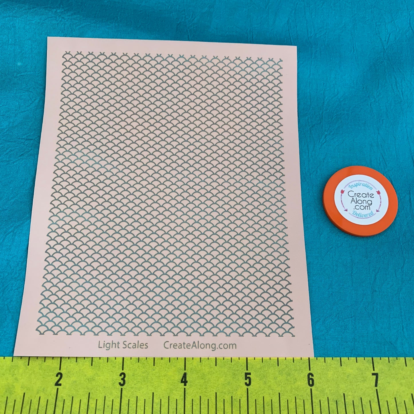 Silkscreen LIGHT Fish Scales Stencil Crafting, Polymer Clay, Art Jewelry, Mixed Media - Polymer Clay TV tutorial and supplies