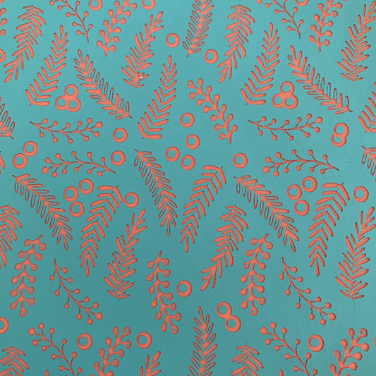 Silkscreen Stencil Botanical #2 For Polymer Clay And Mixed Media Overall Pattern