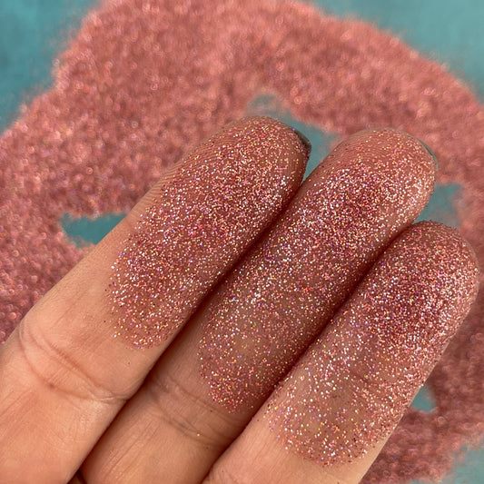 Morning Light Deep Rose Blush Pink Holo Glitter for pens candles earrings clay resin mugs slime tumblers nail art 2 oz