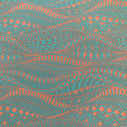 Silkscreen Stencil Tribal Flow boho chic design For Polymer Clay Mixed Media