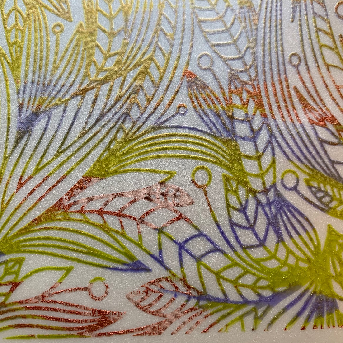 Silkscreen Stencil SLAB Leaves and Berries For Polymer Clay And Mixed Media Overall Design