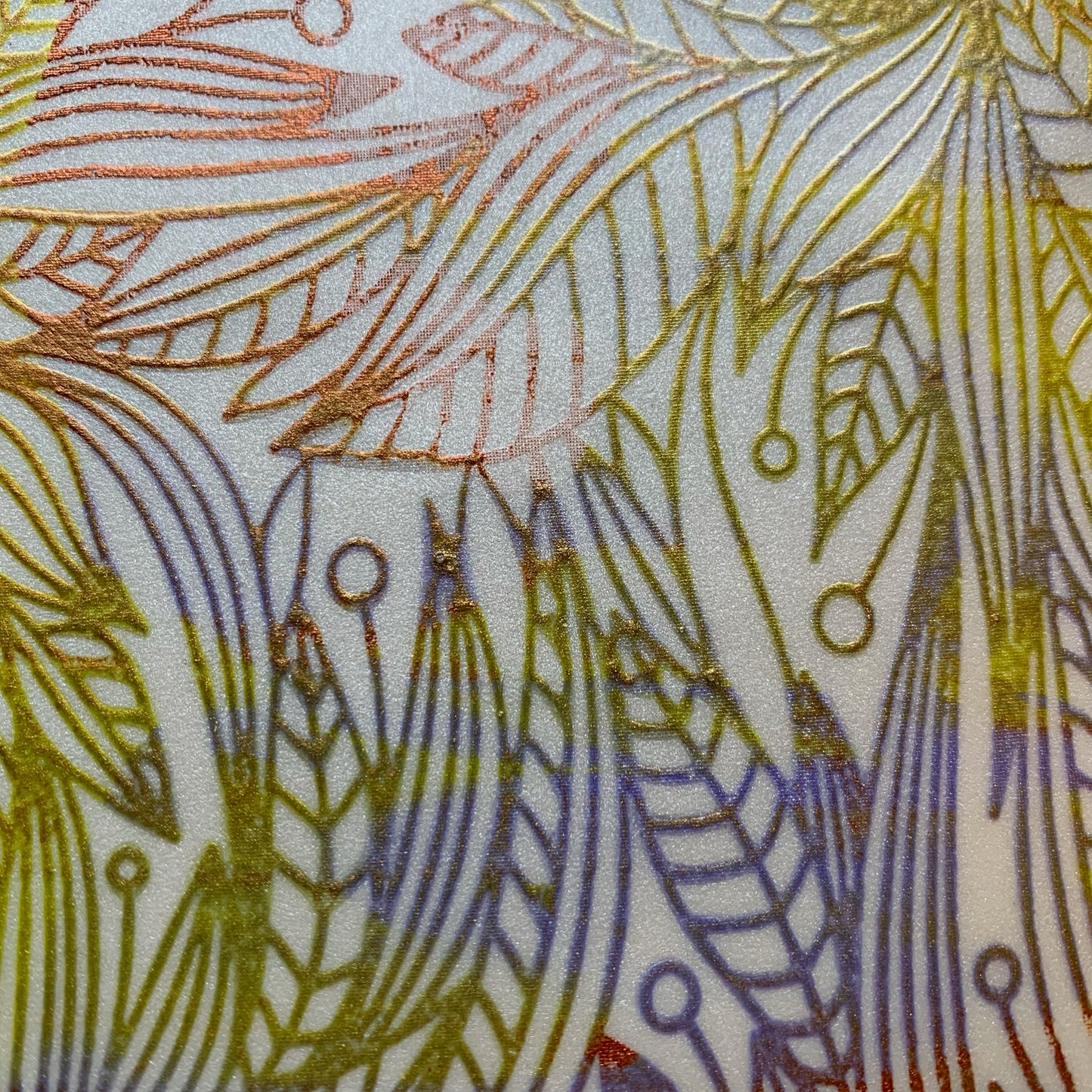 Silkscreen Stencil SLAB Leaves and Berries For Polymer Clay And Mixed Media Overall Design