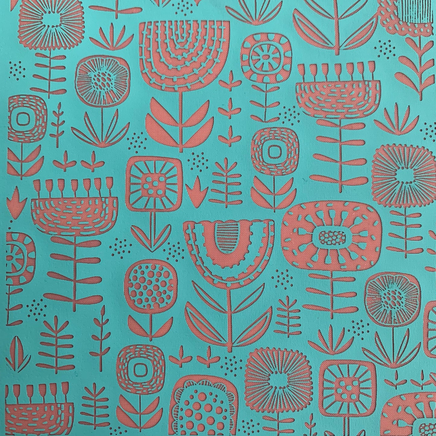 Silk Screen Scandinavian Floral Flowers Stencil For Polymer Clay