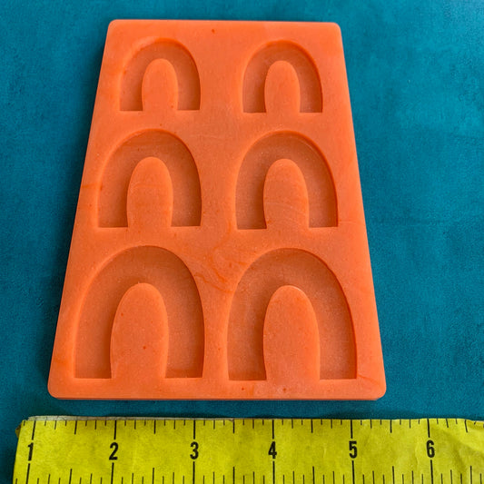 Rainbows Above U shape Earring Jewelry Silicone Mold polymer clay tools and supplies ideas