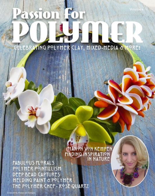 July 2019 Passion for Polymer Digital Download PDF magazine - Polymer Clay TV tutorial and supplies