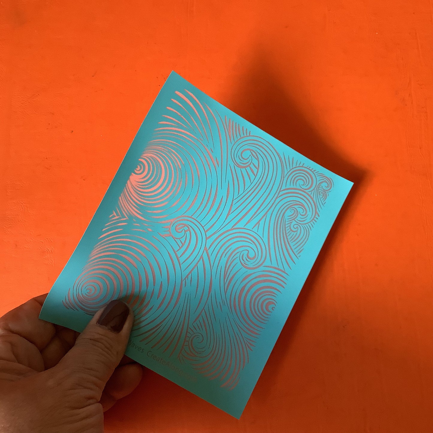 Ripples & Waves Beach Ocean Sea Silkscreen for Polymer Clay and Mixed Media
