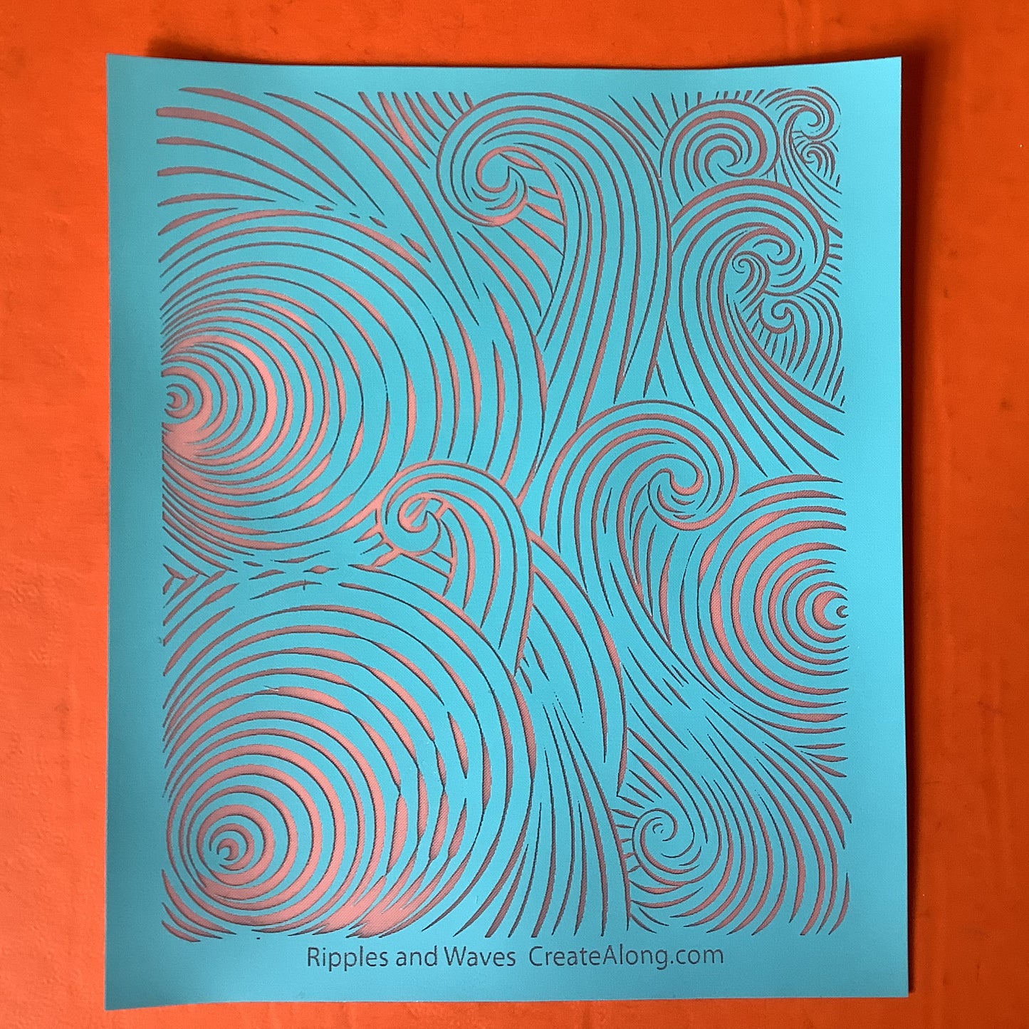 Ripples & Waves Beach Ocean Sea Silkscreen for Polymer Clay and Mixed Media