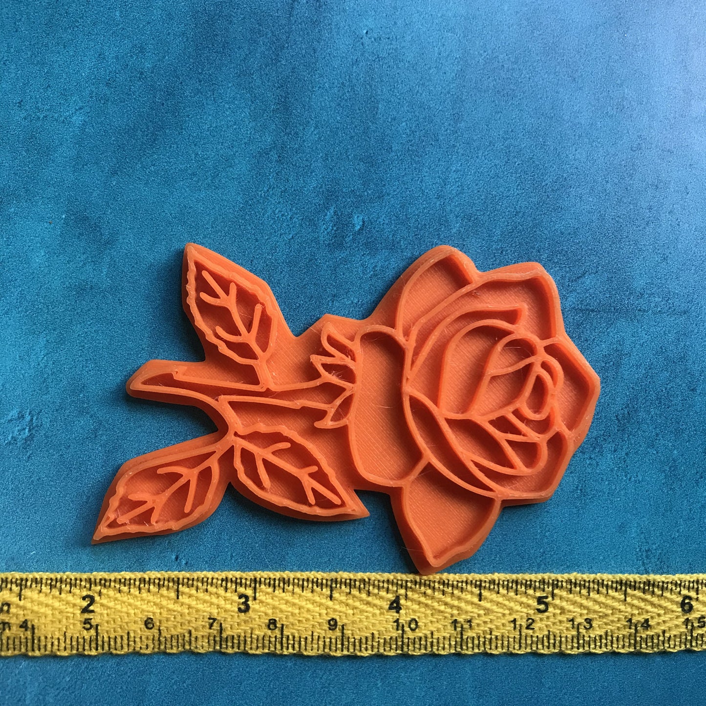 Rose stamp for polymer clay and mixed media