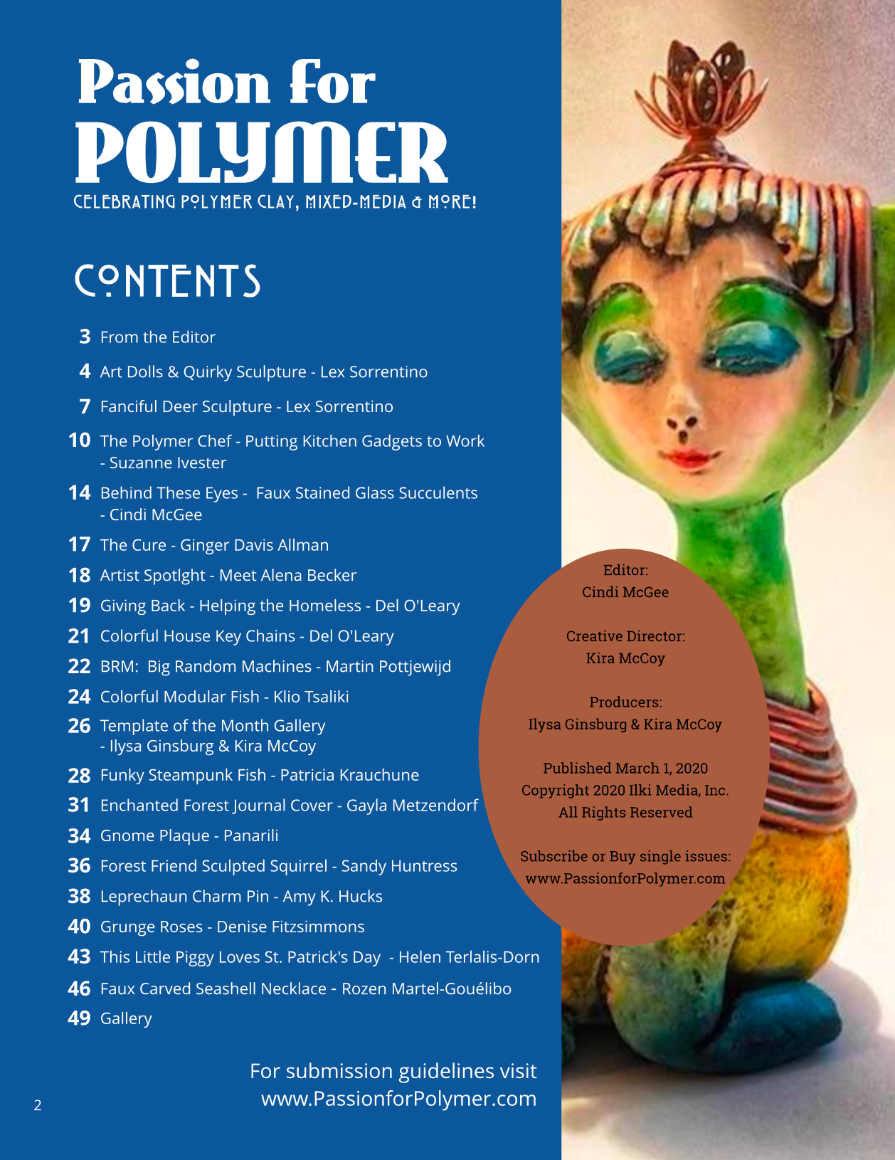 Sculpture - DIGITAL March 2020 Passion for Polymer clay magazine- PDF download