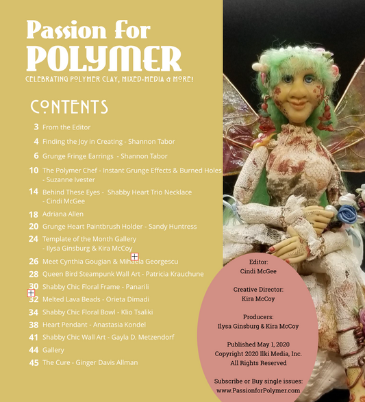 Shabby Chic DIGITAL May 2020 Passion for Polymer clay magazine- PDF download