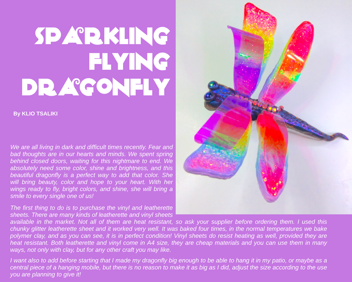 Dragonflies - DIGITAL June 2020 Passion for Polymer clay magazine- PDF download