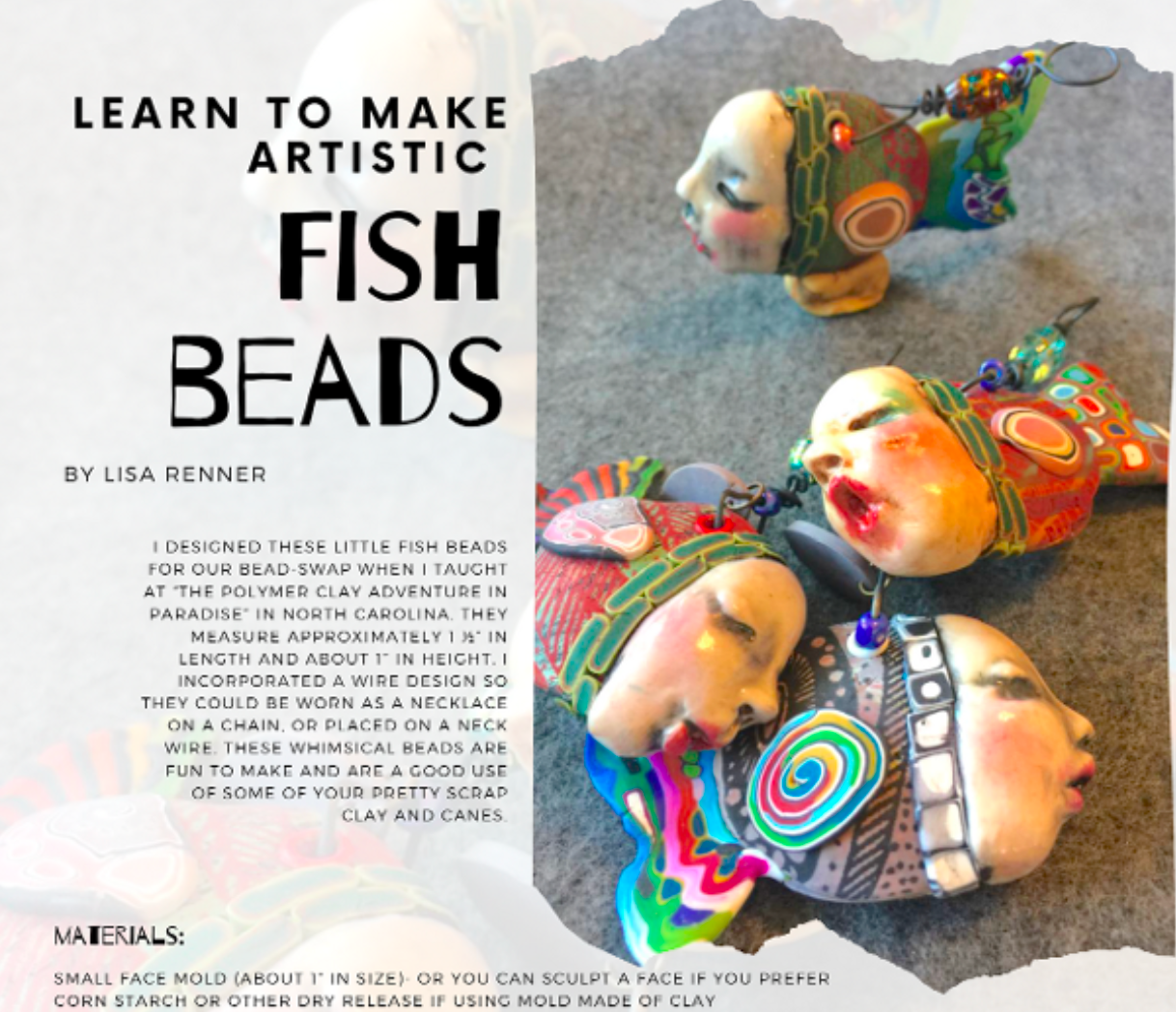 Lisa Renner Fabulous Fish Beads Tutorial Digital Download PDF