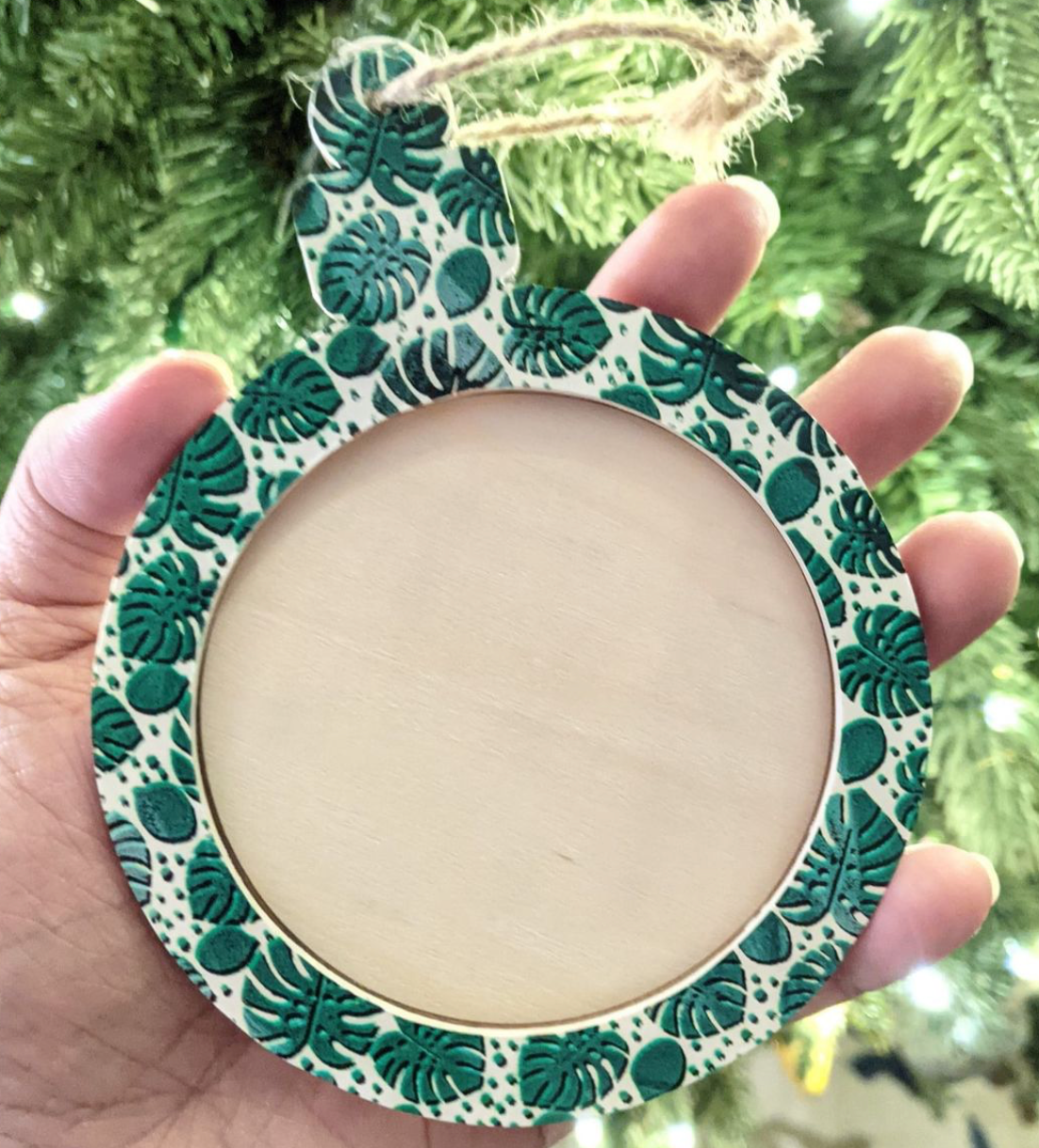 Silk Screen Monstera Leaves Stencil For Polymer Clay