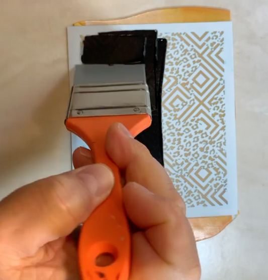 Squeegee Silicone Rubber Tool for silk screen stencils paint and more polymer clay mixed media